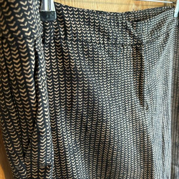 Dalia Black Brown Geometric Print Stretch Business Career Pants Plus Size 18W - Picture 3 of 7